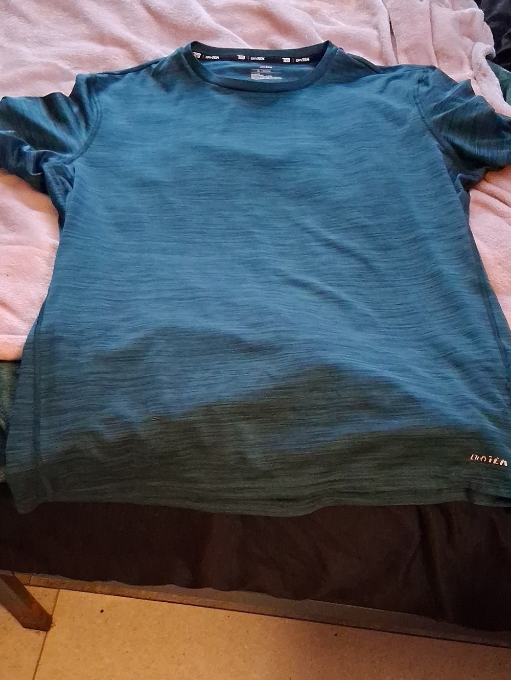 Drytec Brand Teal Mens  Short-Sleeve Tee